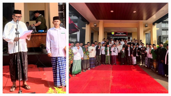 Ket. Fhoto: Pemcam Ciseeng Gelar Apel Hari Santri Nasional Tahun 2025 Dengan Pembina Upacara Camat Subhi SH M.Si 

