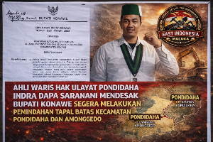 Indra Dapa S, Ahli Warisa Hak Ulayat Pondidaha - 2.700 H, Desak Bupati